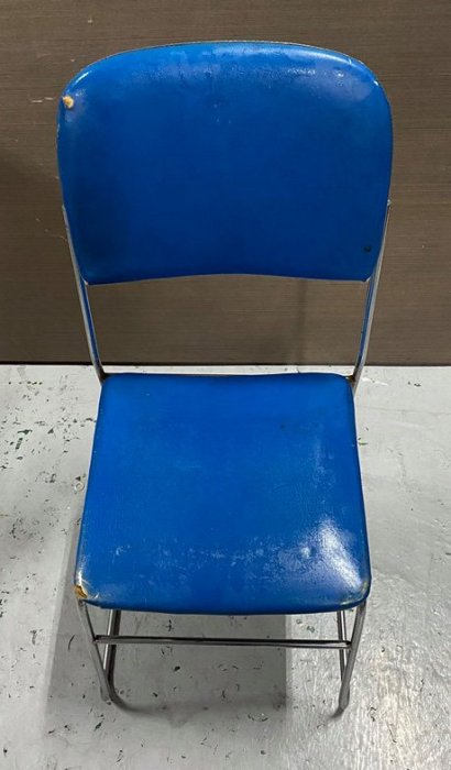 二手家具 台中 樂居全新中古傢俱買賣 F0406EJ 藍色皮椅 洽談椅 電腦椅 書桌椅 會客椅 2手各式家具拍賣