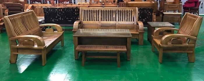 樂居二手家具 全新中古傢俱 EA520BBJJ 全新樟木沙發123茶几組*客廳桌椅/各式布沙發全新2手價 台北桃園新竹