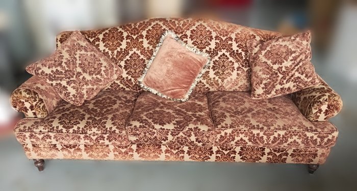 宏品二手家具館 全新中古傢俱拍賣 A7062*花布3人座布沙發* 按摩椅 餐椅 電腦椅 新竹台北南投苗栗