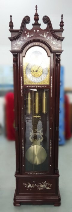 【宏品二手家具館】中古 全新家具家電買賣 RW70213*花梨木擺鐘* 仿古家具 原木家具 古董家具 藝品 字畫 雕刻