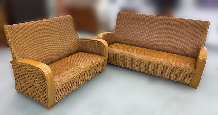 宏品二手家具館 全新中古傢俱拍賣 A92803藤製2+3沙發*茶几 TV電視櫃 平面矮櫃 家電 冷氣冰箱 新竹苗栗彰化