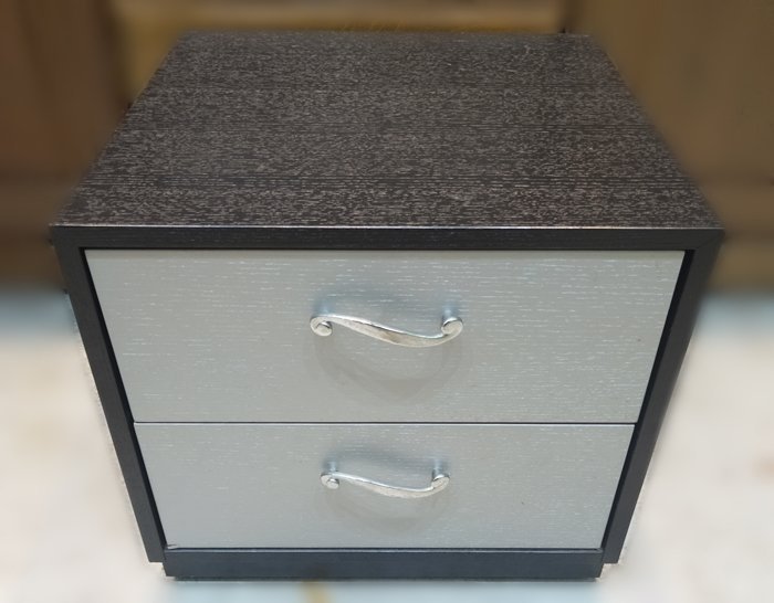 【宏品二手家具館】中古B3014*黑銀色床邊櫃* 碗盤櫥櫃 收納架 鐵力士架 2手家具拍賣 沙發 茶几 電視櫃