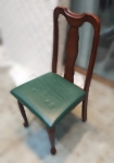 台中二手家具 大里宏品二手家具館 F41111*綠色皮餐椅* 二手各式桌椅 中古辦公家具買賣 會議桌椅 辦公桌椅
